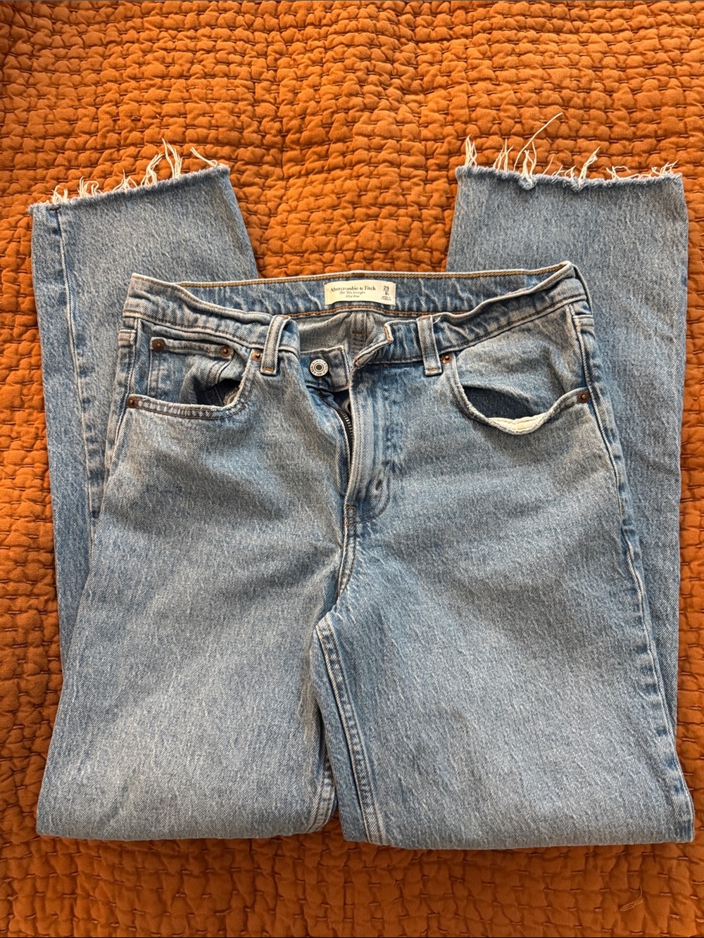 Abercrombie & Fitch Light Blue Straight Leg Jeans